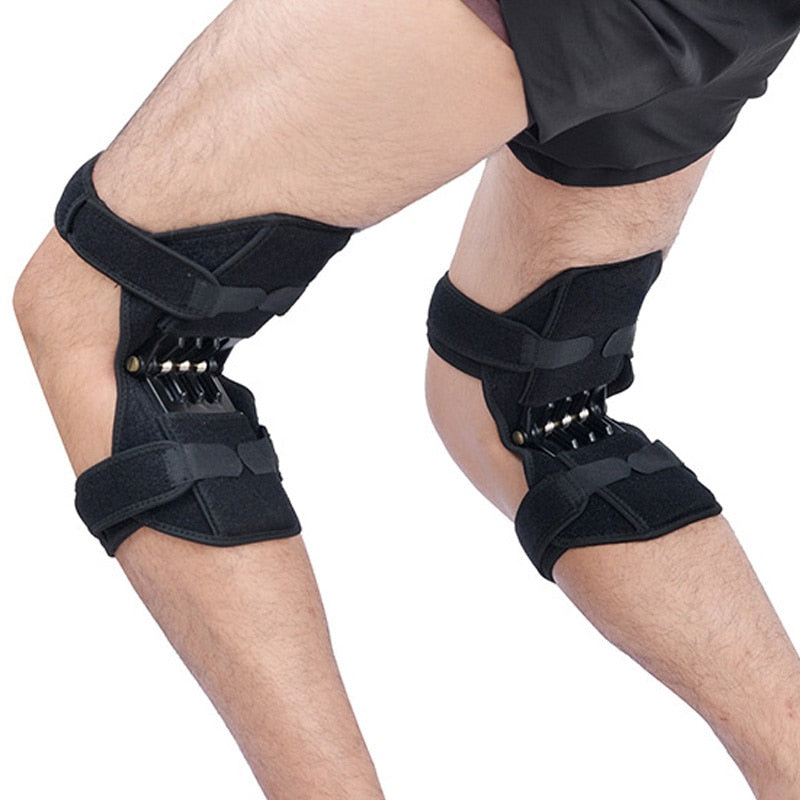 Joint Support Knee Pads Knee Patella Strap Non-slip Power Knee Stabilizer Pads Lift Spring Force Knee Booster Tendon Brace