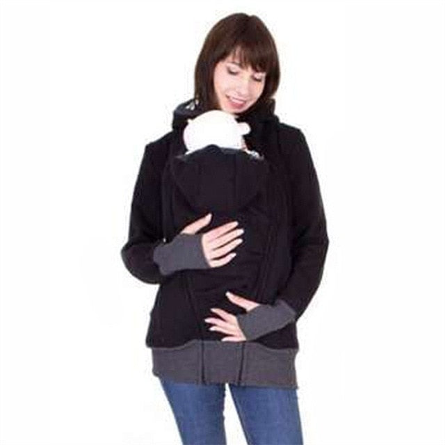 Meternity Hoodies Kangaroo Winter Hooded Coat for Pregnant Women Baby Carrier Jacket Outerwear Coat Maternity Clothes Thicken